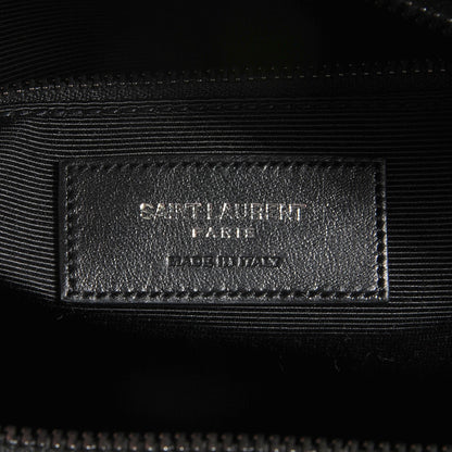 Saint Laurent Sheepskin Matelasse Chevron Large Monogram Shopper Black 6 of 9