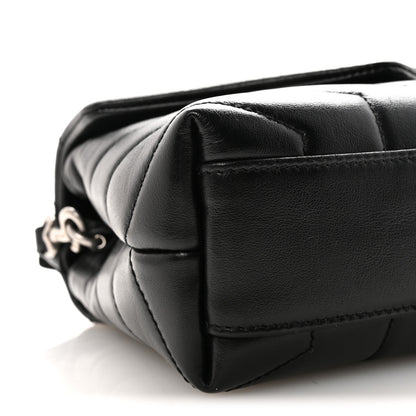 Saint Laurent Calfskin Y Quilted Monogram Toy Loulou Crossbody Bag Black 8 of 9