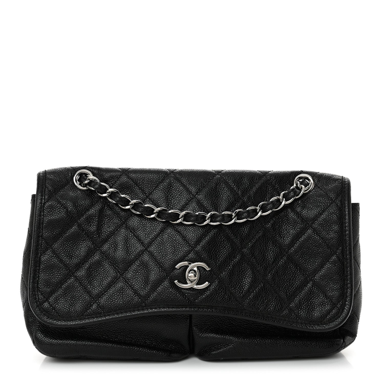 Chanel Grained Calfskin Medium Natural Beauty Flap Black 1 of 13