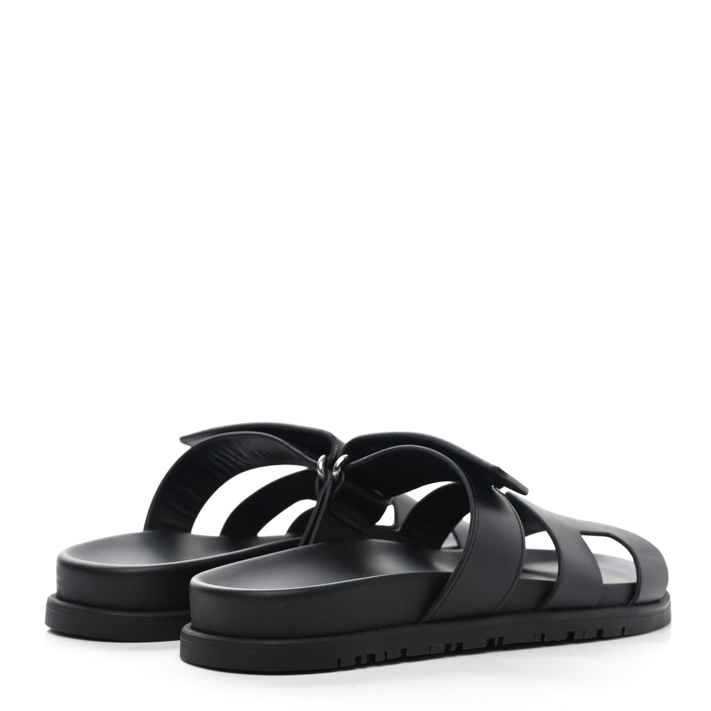 Calfskin Womens Chypre Sandals 36.5 Black