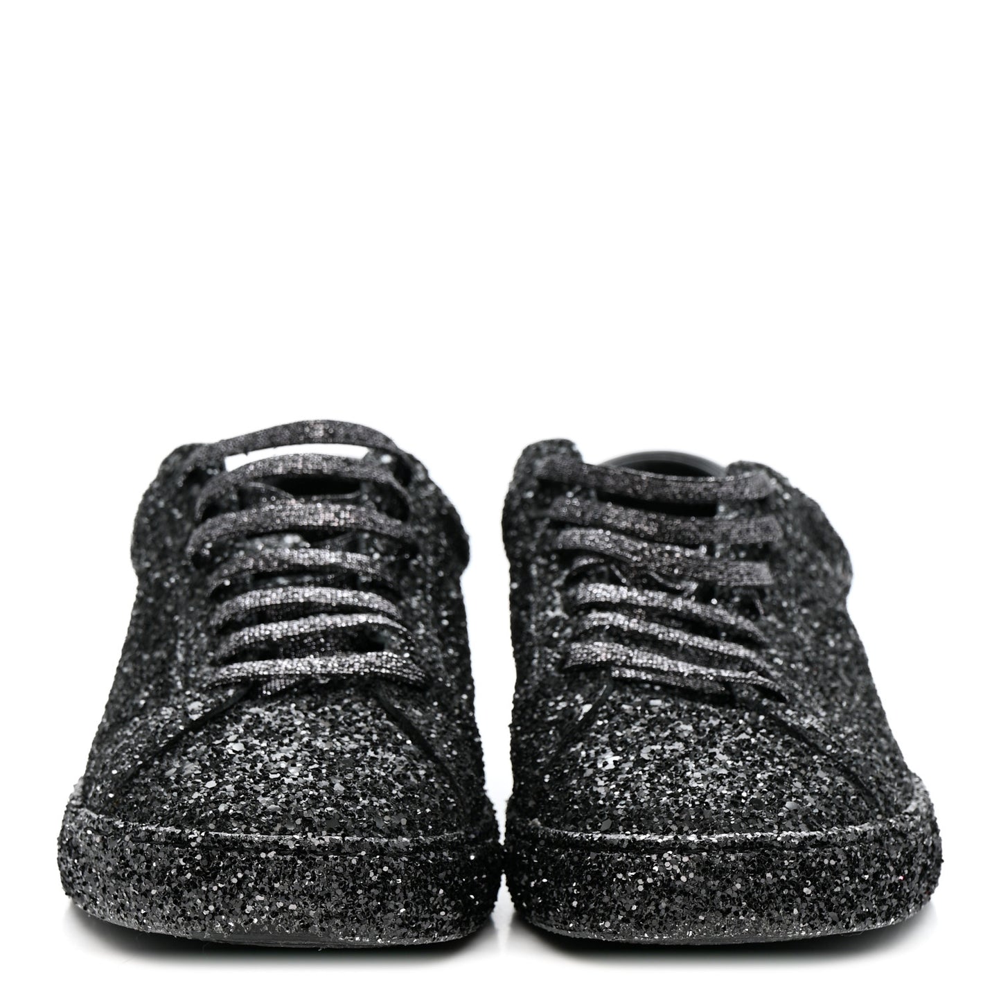 Calfskin Crystal Glitter Andy Sneakers 38.5 Black