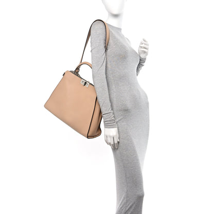 Fendi Vitello Tahiti Burro Large Peekaboo Iconic Essentially Satchel Beige 2 of 14