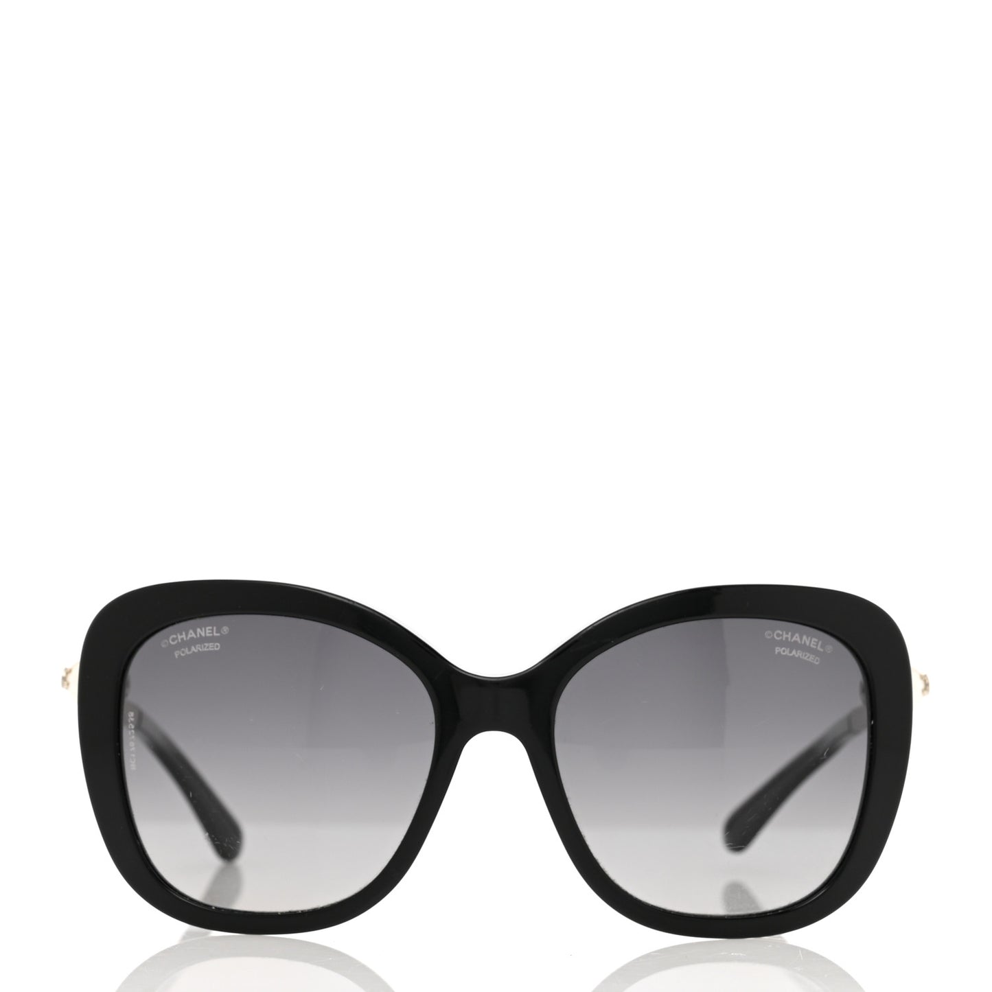 Acetate Polarized Butterfly Winter Pearl Sunglasses 5339-H-A Black