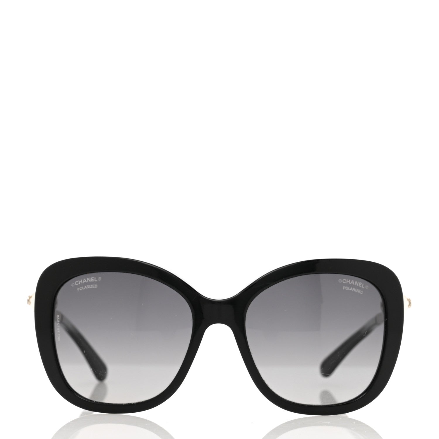 Chanel Acetate Polarized Butterfly Winter Pearl Sunglasses 5339-H-A Black 2 of 6