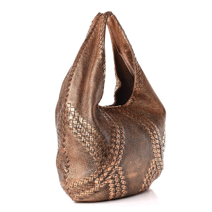 Bottega Veneta Metallic Cervo Deerskin Large Hobo Rame Ossidato 3 of 11