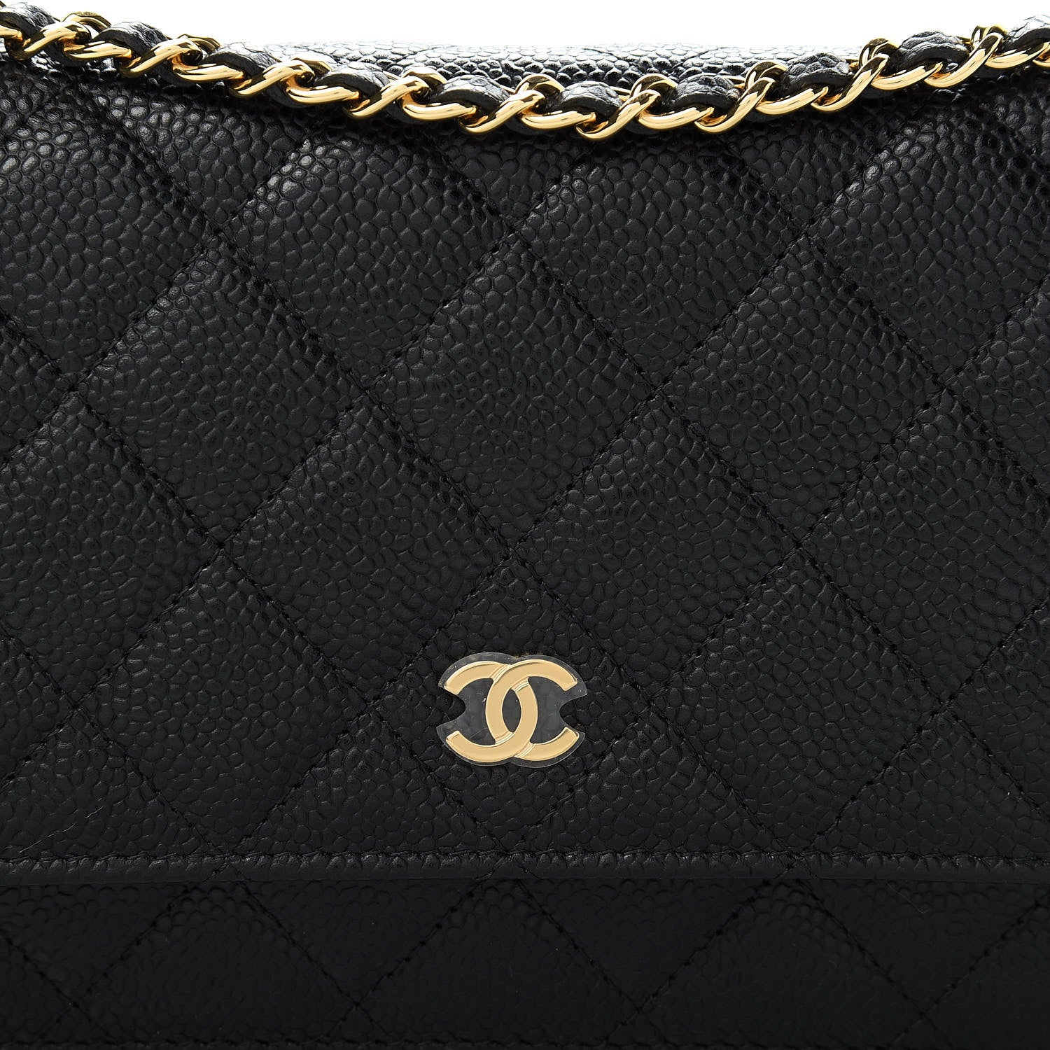 Chanel Caviar Quilted Wallet On Chain WOC Black 9 of 12
