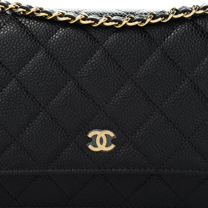 Chanel Caviar Quilted Wallet On Chain WOC Black 9 of 12