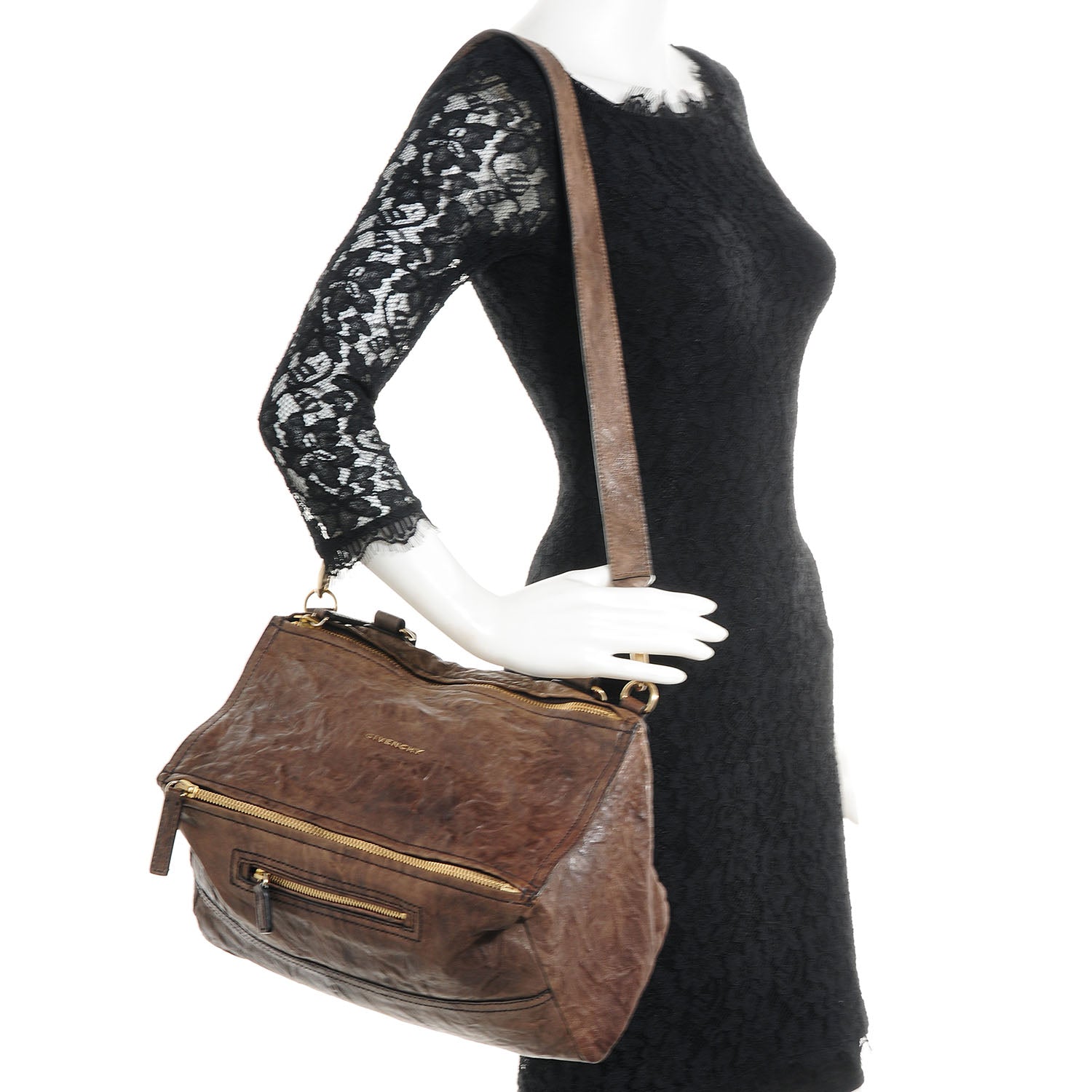 Givenchy Tumbled Sheepskin Medium Pandora Anthracite Grey 2 of 9