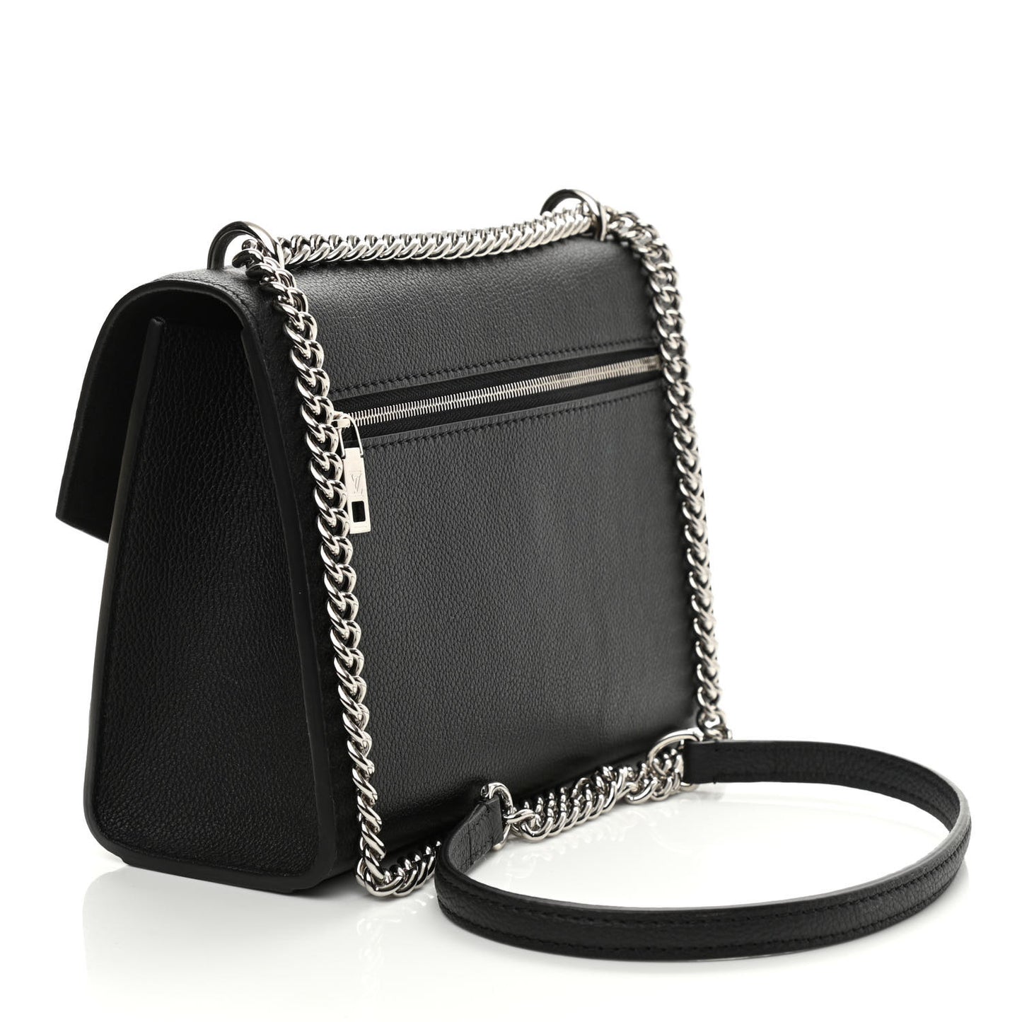 Soft Calfskin Mylockme Chain Bag BB Black