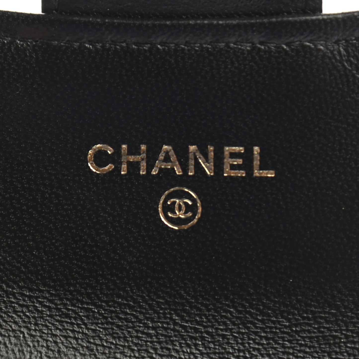 Lambskin Quilted Flap Card Holder Black