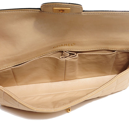 Chanel Lambskin Patent East West Chocolate Bar Flap Beige 9 of 9