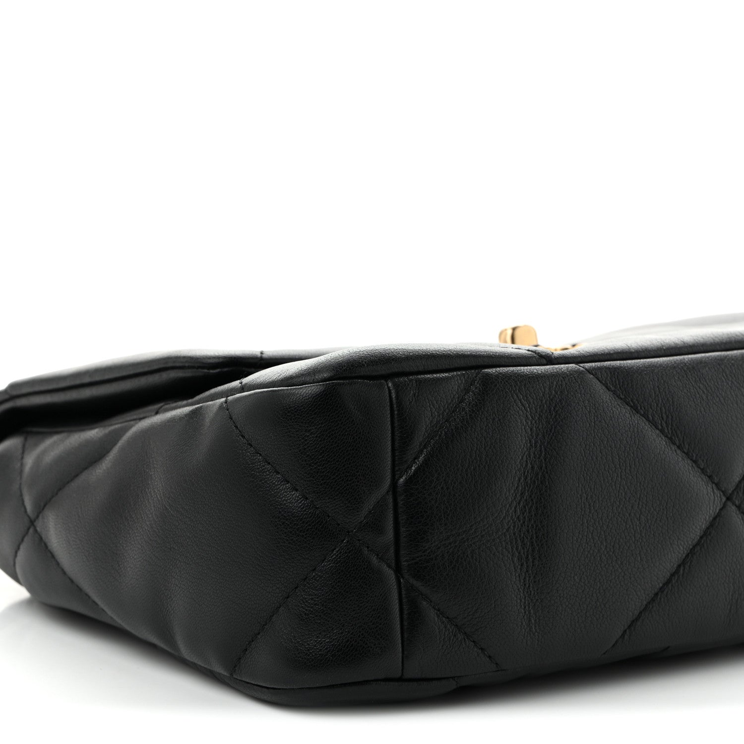Chanel Shiny Goatskin Quilted Medium Chanel 19 Flap Black 9 of 10