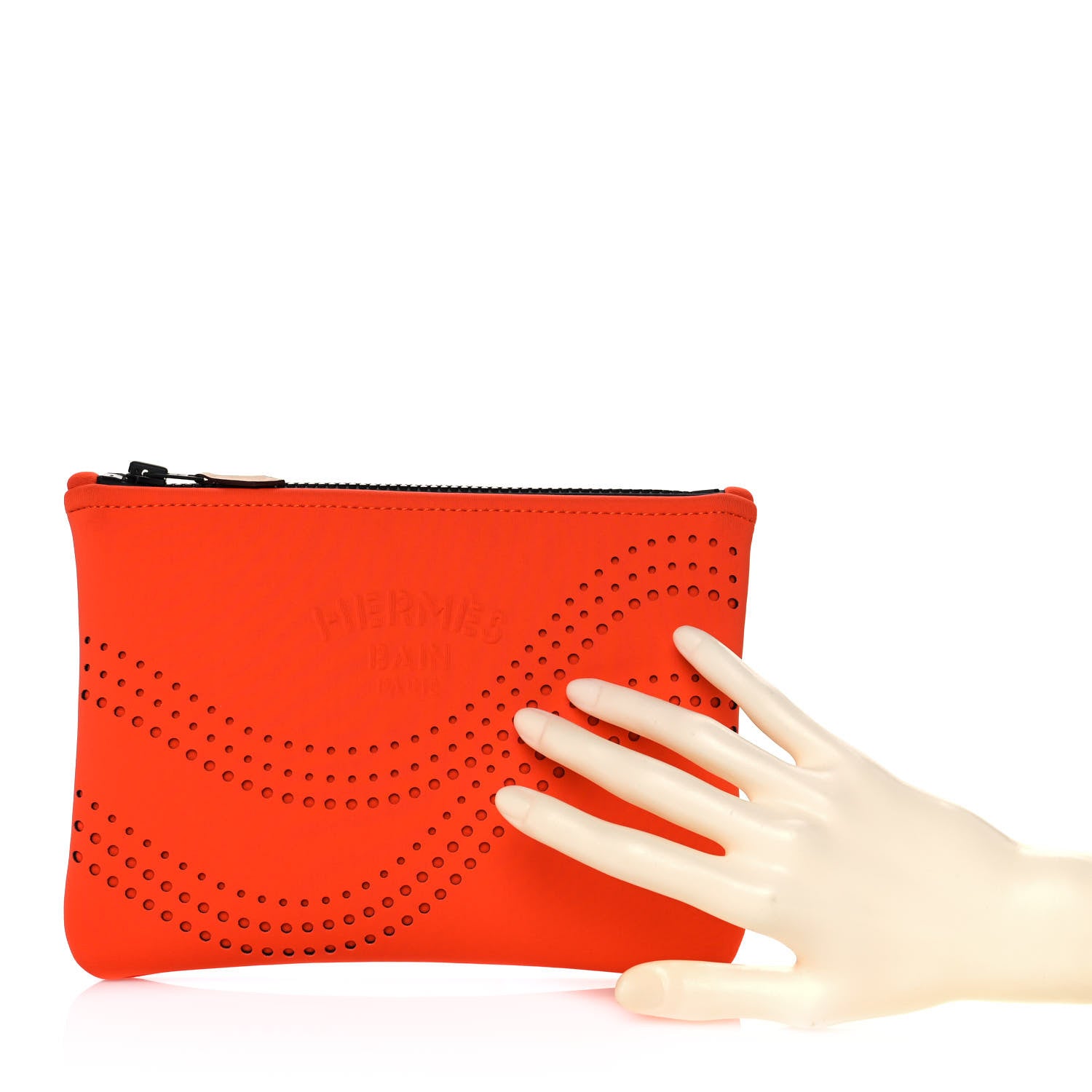 Hermes Neoprene Small Neobain Waves Case Orange 2 of 9