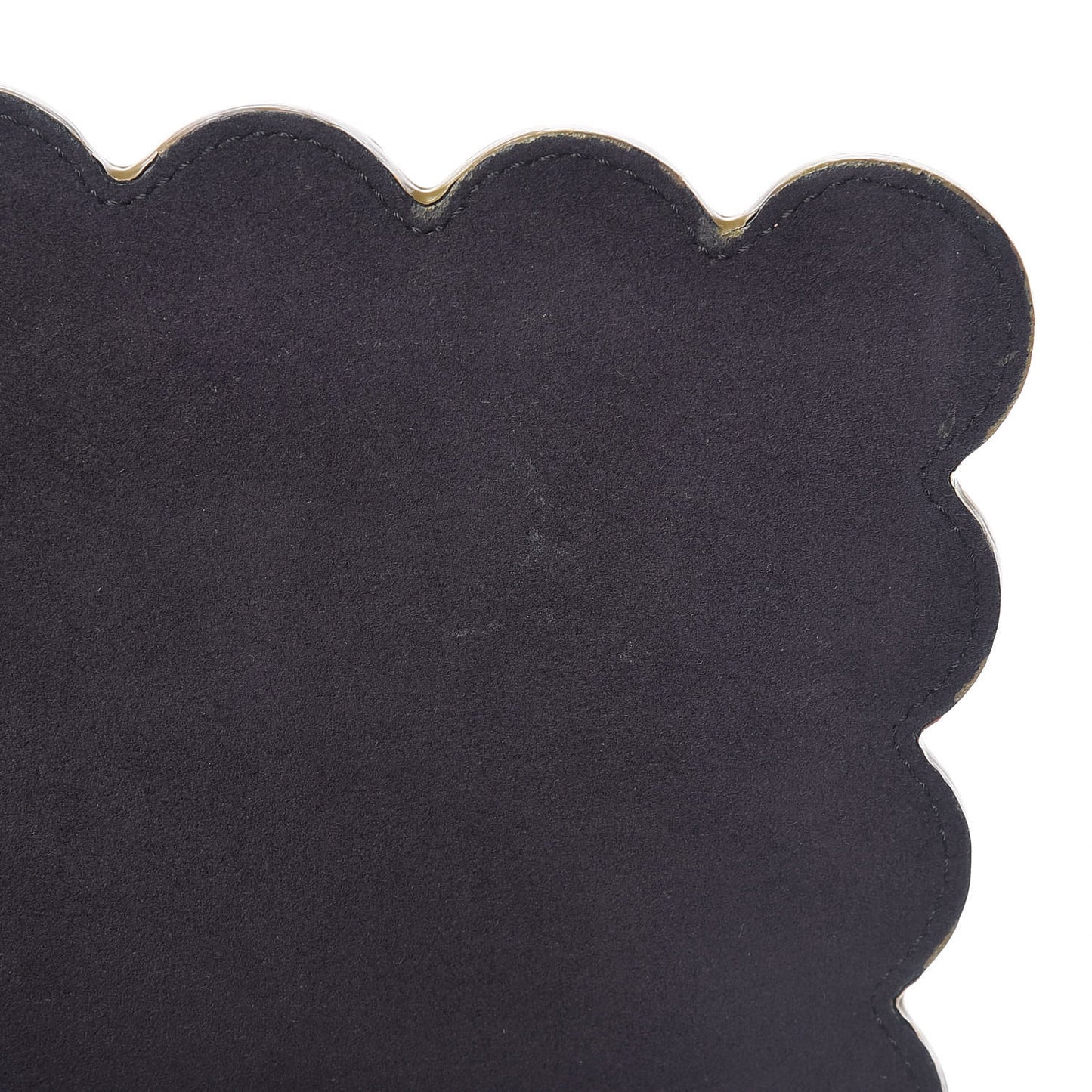 Vitello Liberty Scalloped Studded Kan I Shoulder Bag Black