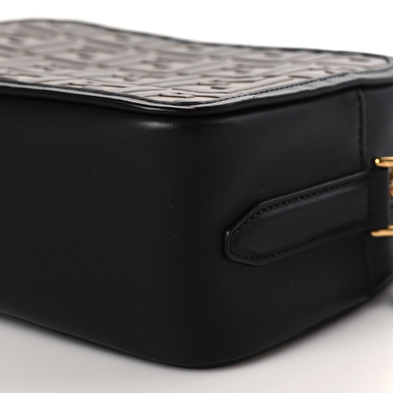 Fendi Vitello Century F is Fendi Bi-Color FF 1974 Embossed Camera Case Maya Black 9 of 10