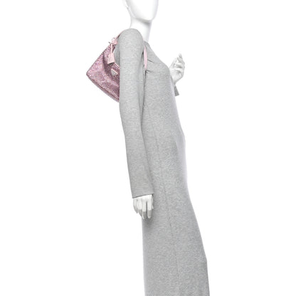 Prada Satin Crystal Mini Re-Edition 2000 Bag Alabastro 2 of 11
