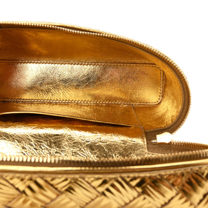 Bottega Veneta Metallic Intreccio Millefili Bang Bang Vanity Case Gold 4 of 9