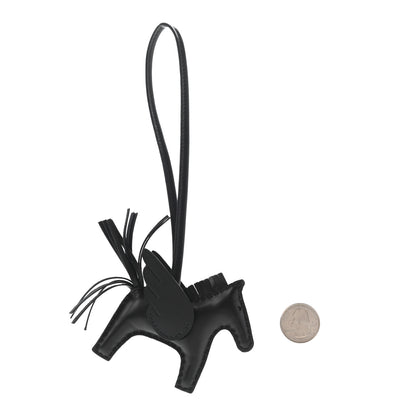 Hermes Milo Lambskin Grigri Rodeo Pegase Horse Bag Charm PM So Black 2 of 4