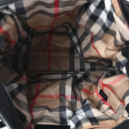 Burberry Nylon Check Buckleigh Packable Tote Black 7 of 10