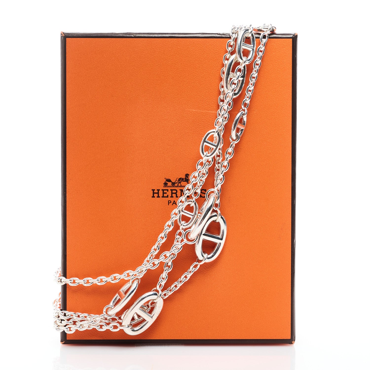 Hermes Sterling Silver Farandole Necklace 160 6 of 6