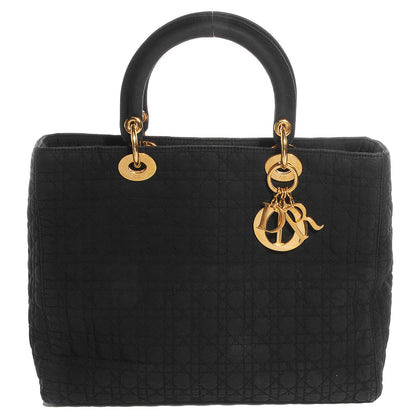 Christian Dior Nylon Cannage Large Lady Dior Black 1 of 8
