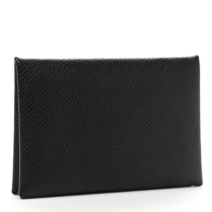 Hermes Epsom Calvi Card Case Black 3 of 7