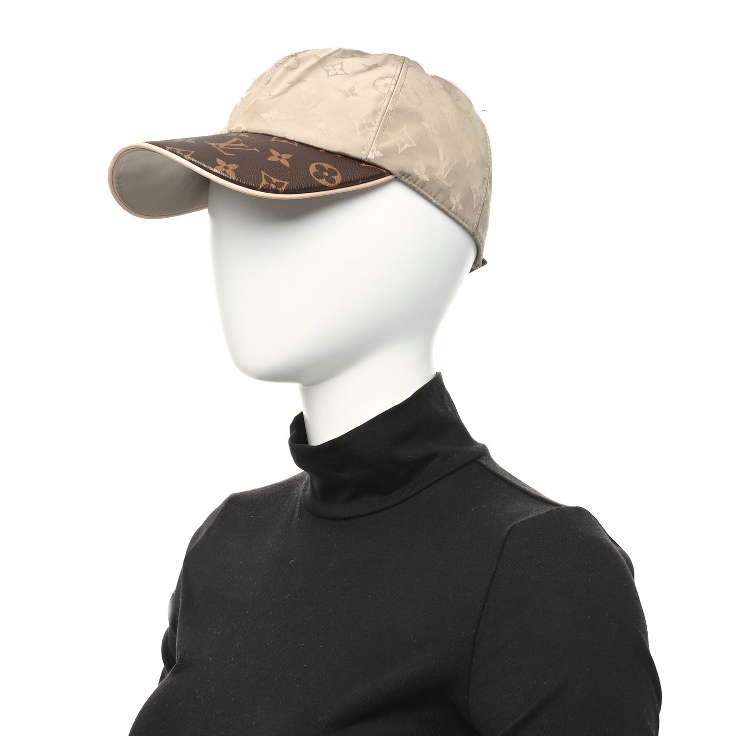Louis Vuitton Polyester Silk Monogram LV Get Ready Cap L Beige 2 of 9