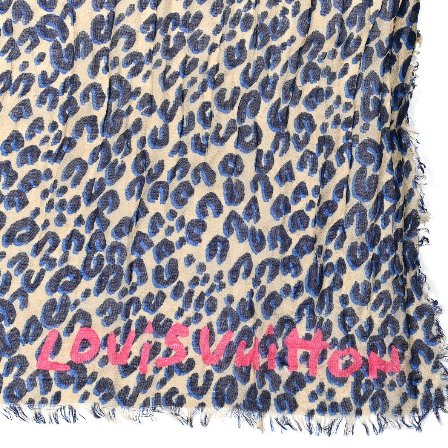 Louis Vuitton Cashmere Silk Leopard Etole Stole Multicolor 2 of 8