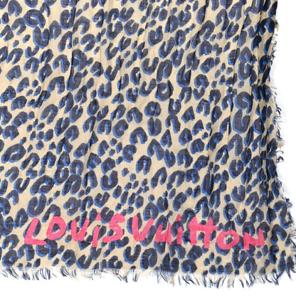 Louis Vuitton Cashmere Silk Leopard Etole Stole Multicolor 2 of 8