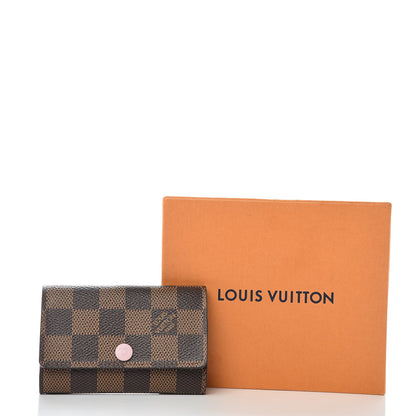 Louis Vuitton Damier Ebene Multicles 6 Key Holder Rose Ballerine 14 of 14
