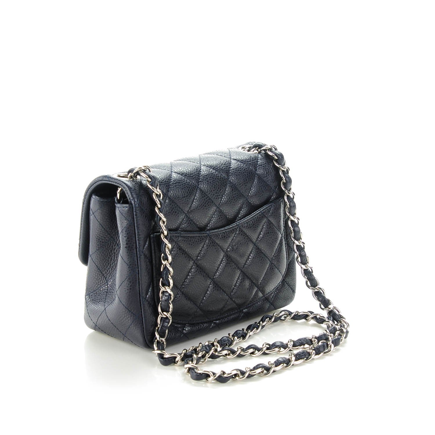 Chanel Caviar Quilted Mini Square Flap Navy 3 of 8