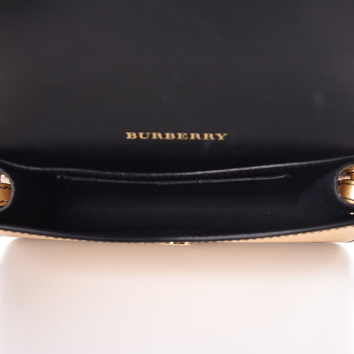 Burberry Metallic Grainy Calfskin Mini Buckle Bag Gold 5 of 8