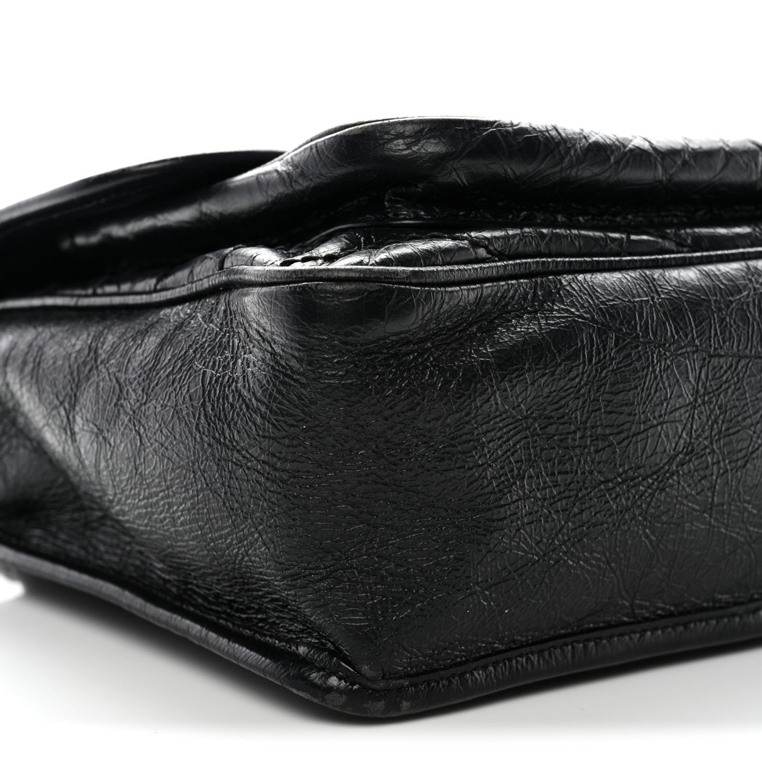 Saint Laurent Crinkled Calfskin Matelasse Monogram Medium Niki Chain Satchel Black 10 of 11