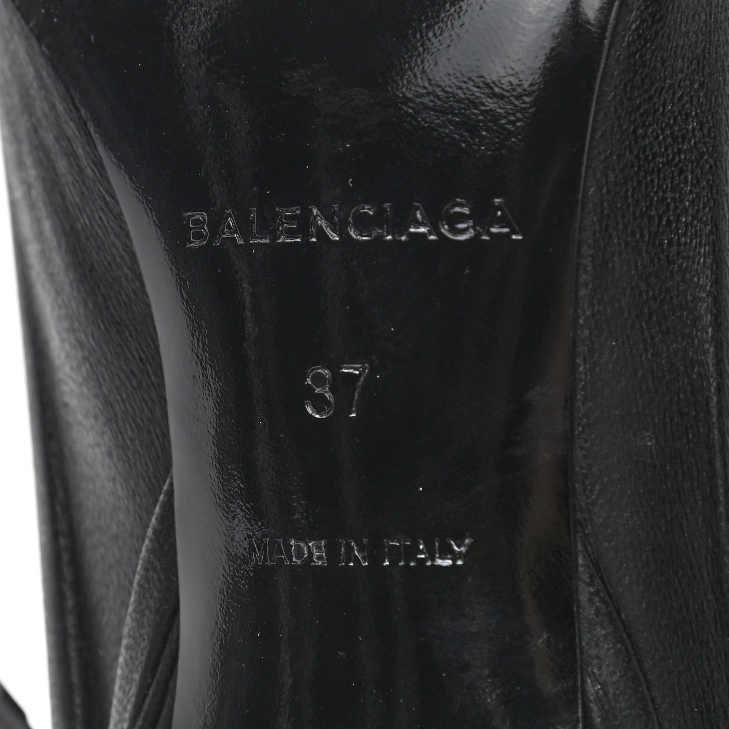 Jersey Crepe Drape Knife Pointed Pumps 37 Black