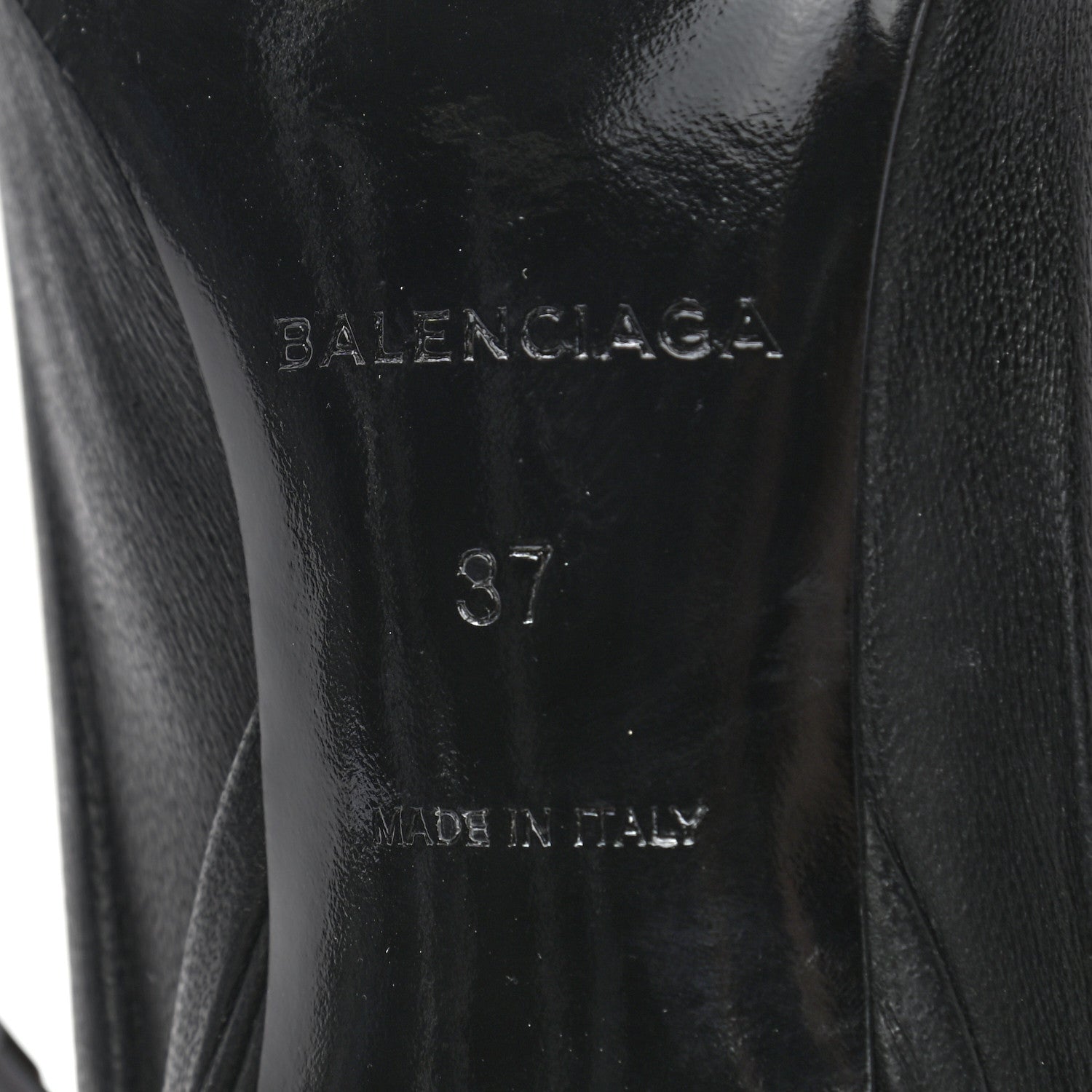 Balenciaga Jersey Crepe Drape Knife Pointed Pumps 37 Black 6 of 9