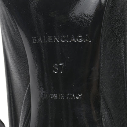Balenciaga Jersey Crepe Drape Knife Pointed Pumps 37 Black 6 of 9