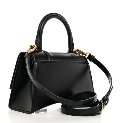 Balenciaga Shiny Box Calfskin Hourglass Top Handle Bag XS Black 2 of 11