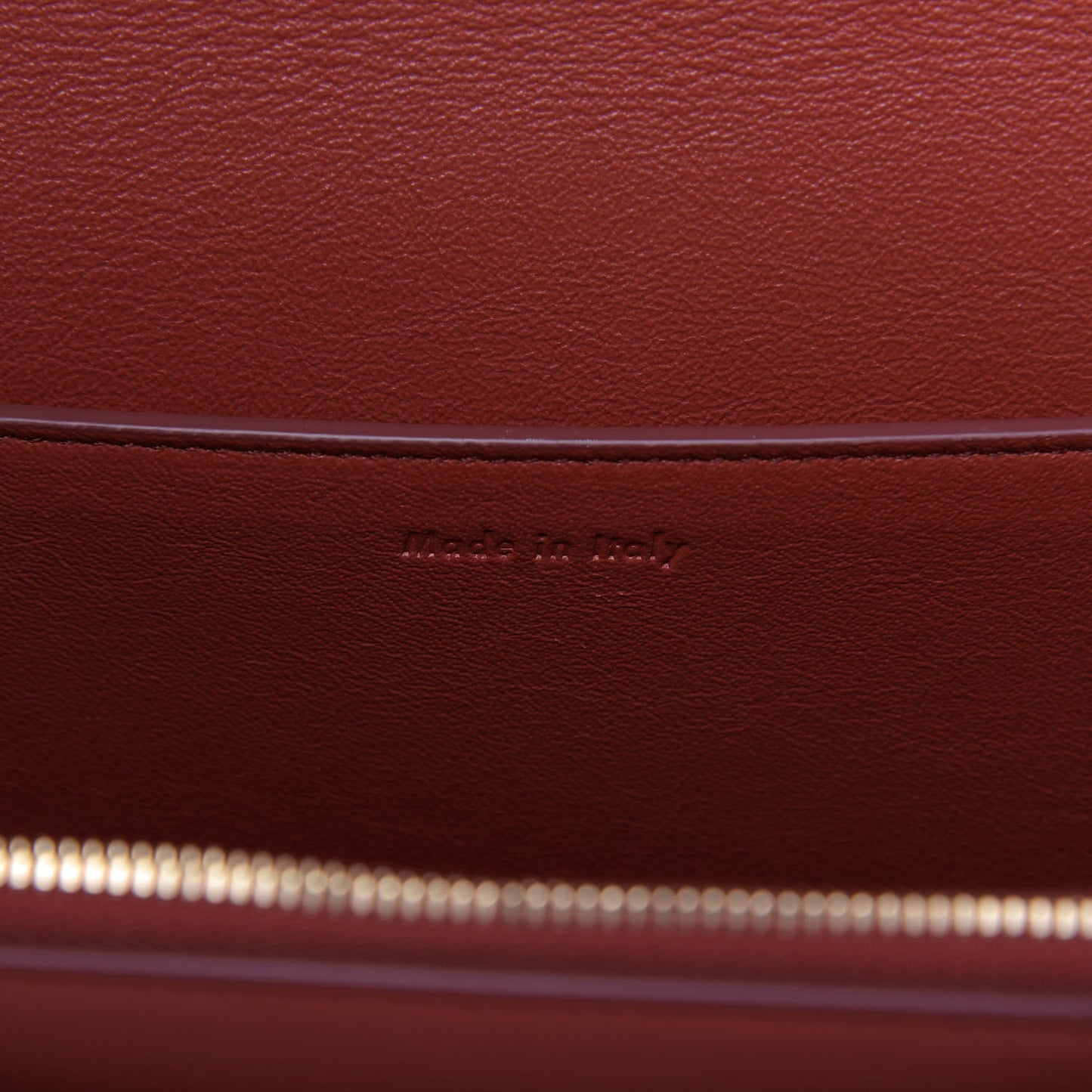 Shiny Smooth Calfskin Medium Frame Shoulder Bag Red Tan