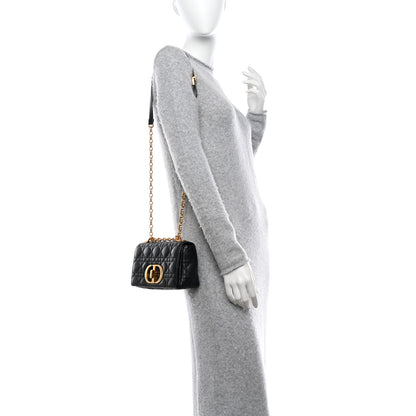 Christian Dior Calfskin Cannage Small Caro Bag Black 2 of 10