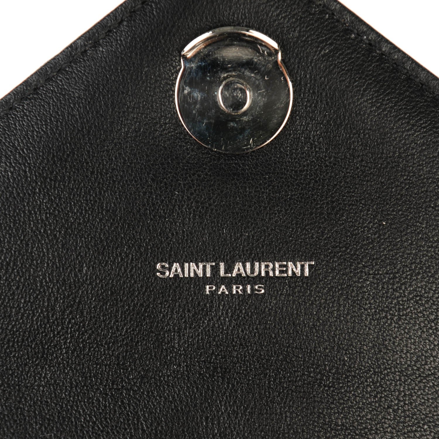 Saint Laurent Sheepskin Matelasse Chevron Monogram Medium College Bag Black 6 of 7