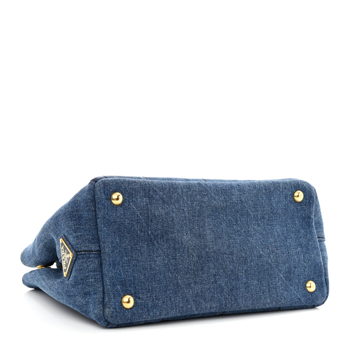 Denim Small Logo Tote Bleu