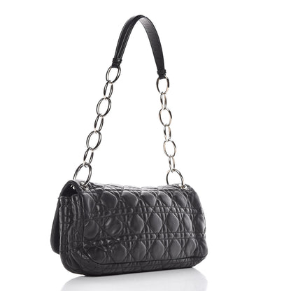 Christian Dior Lambskin Cannage Small Rendezvous Flap Black 3 of 11