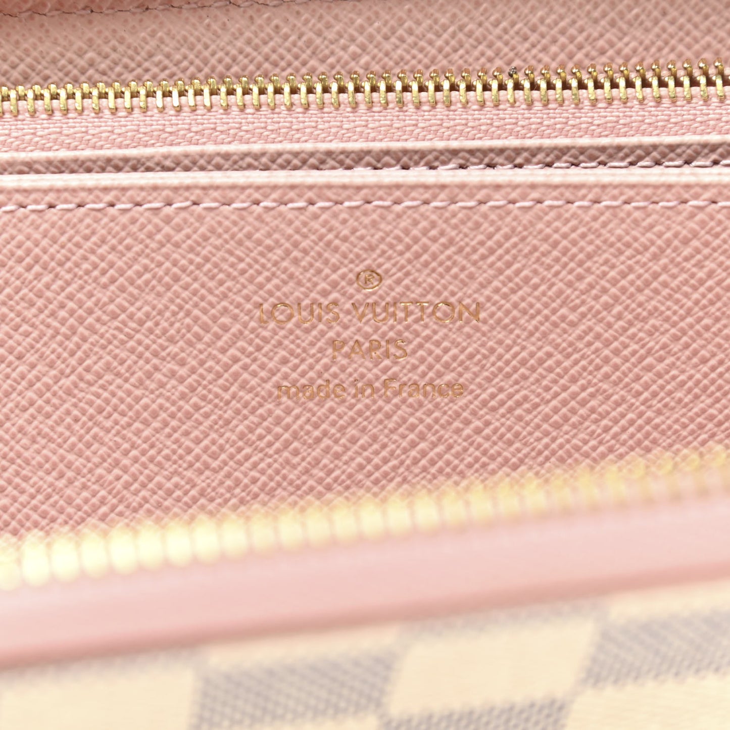 Damier Azur Zippy Wallet Rose Ballerine