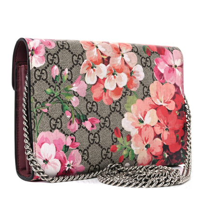 Gucci GG Supreme Monogram Blooms Mini Dionysus Chain Wallet Beige Multicolor Dry Rose 5 of 11