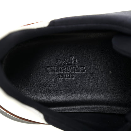 Hermes Technical Canvas Sneakers 39 Black White 6 of 9