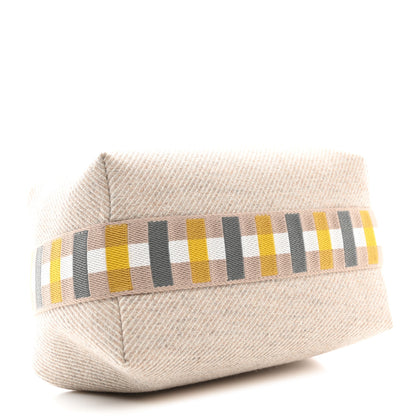 Hermes Wool Small Au Carre Bride-A-Brac Pouch Seigle 4 of 7