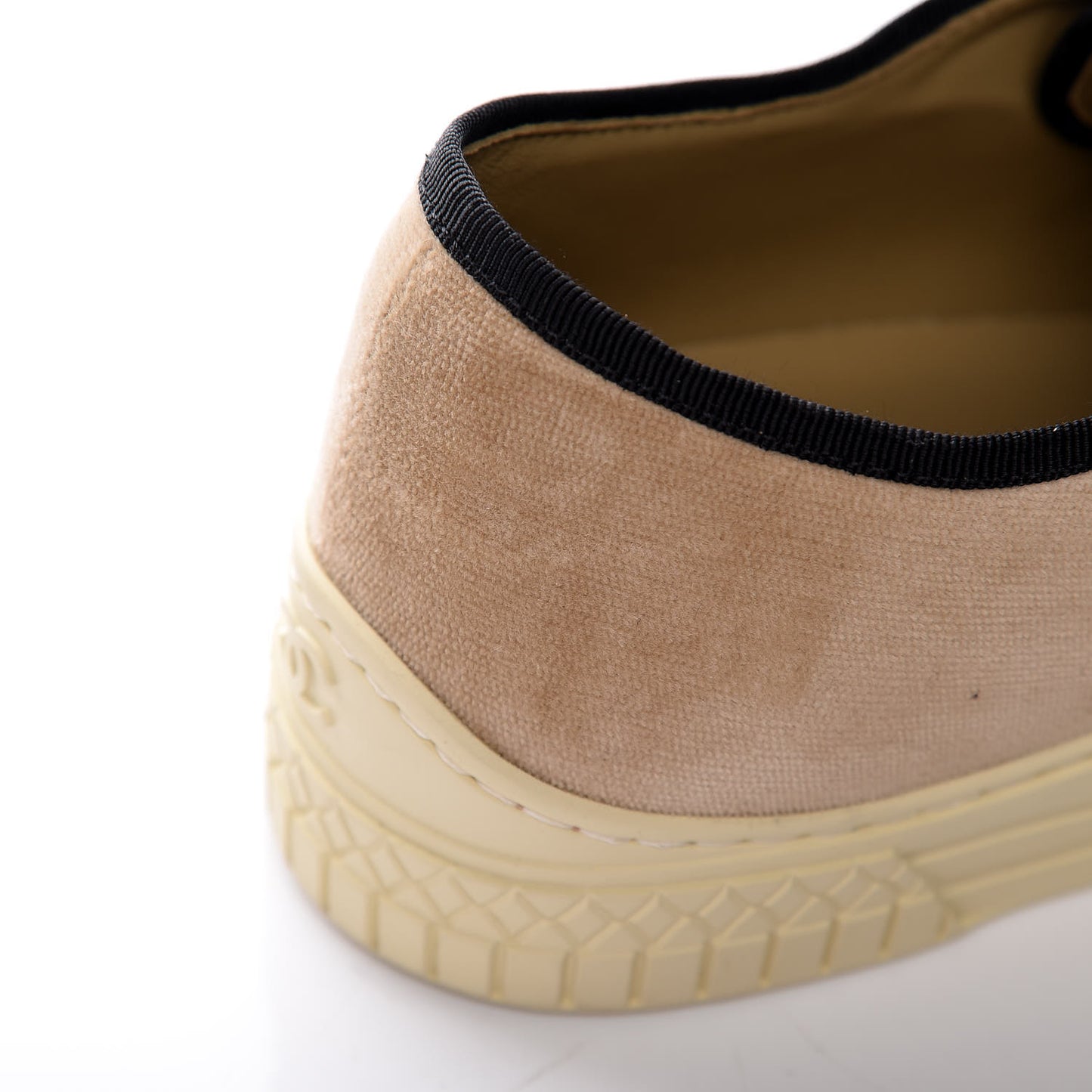 Crepe Suede Lace Up Espadrilles 38 Beige