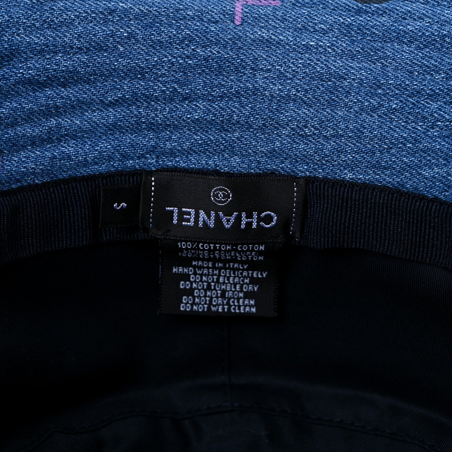 Denim Mood Cloche Bucket Hat S Blue