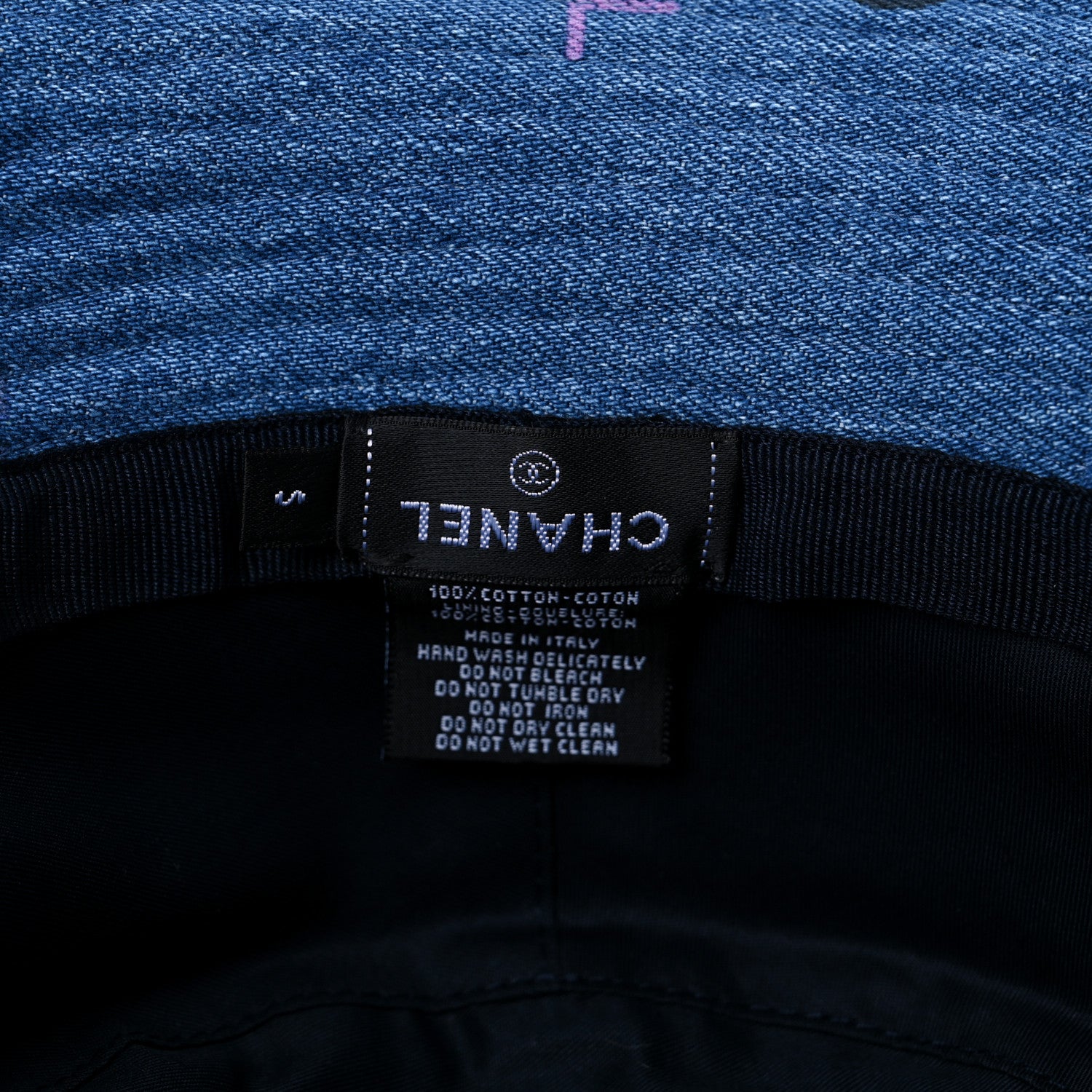 Chanel Denim Mood Cloche Bucket Hat S Blue 7 of 8