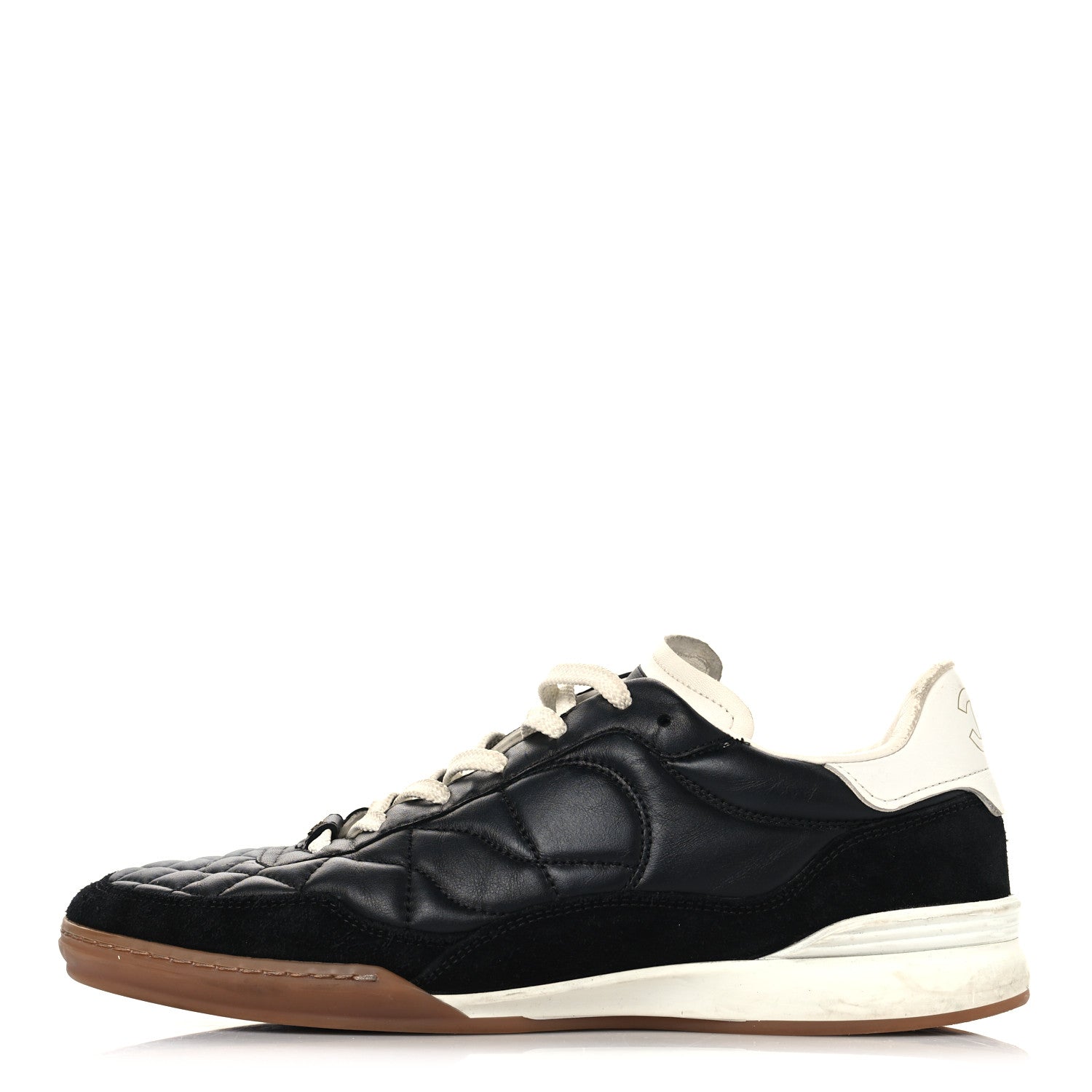 Chanel Suede Calfskin Quilted Sneakers 41 Black 1 of 8